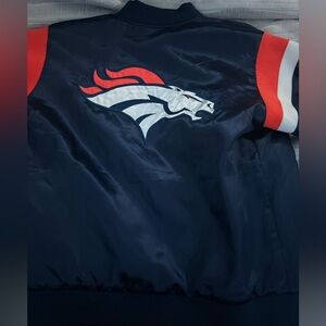 NFL Broncos Navy and Orange Bomber Jacket